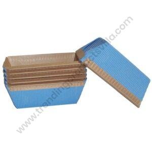 TPV® Bake  & Amp; Serve Paper Baking Mould Plum Cake Mould Blue 10 Pcs