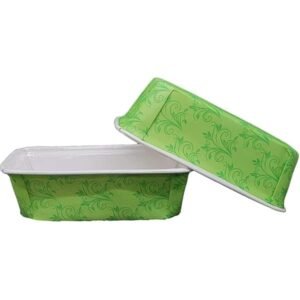 TPV® Bake  & Amp; Serve Paper Baking Mould Plum Cake Mould Green 10 Pcs