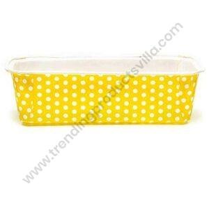 TPV® Bake  & Amp; Serve Paper Baking Mould Polka Dot Plum Cake Mould Yellow 10 Pcs