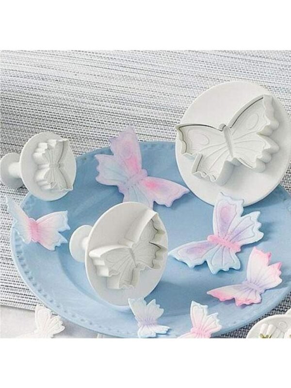 TPV® Big Butterfly Plunger Cutter (Set Of 3), Fondant Cutters, Fondant Cutters Set Tools