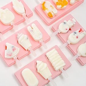 TPV® Cakesicle Half Strips Mould 3 Cavity Ice Cream Mould, Silicone Ice Pop Mould Popsicle Moulds, For Ice Cream Kulfi