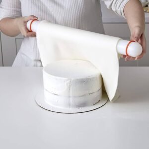 TPV® Gum Paste Rolling Pin With 2 Guides,13 Inch