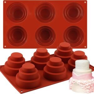 TPV® Non-Stick 3-Tier Wedding Cake Muffin Cupcake Pudding Chocolate Mold