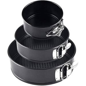 TPV® Non-Stick 3Piece/Set Square Springform Cake Mould Baking Cake Mould (3 Sizes 20 Cm, 22 Cm, 24 Cm) Set Of 3 Pieces