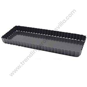 TPV® Non Stick Pie Dish Rectangle Loose Bottom 35Cm X 10 Cm X2.5 Cm