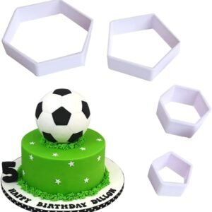 TPV® Patchwork Cutters 3D Football Patchwork Cookie Press Cutter Plastic Sugarcraft Tools