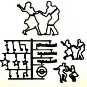 TPV® Patchwork Cutters Jive Dancers Set Cutters Patchwork Cookie Cutter Plastic Sugarcraft Tools