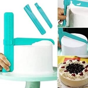 TPV® Plastic Adjustable Cake Scraper And Smoother Set Butter Cream Cake Scraper Smoother Baking Tools For Cakes Fondant Mold Tool