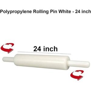 TPV® Polypropylene Rolling Pin White-24 Inch