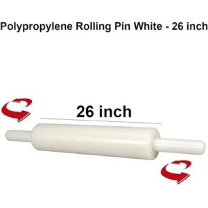 TPV® Polypropylene Rolling Pin White-26 Inch
