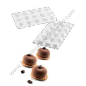TPV® Silicon 15 In 1 Round Convex Design Cake Mould Mousse Cake Mould Silicon Moulds