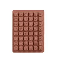 TPV® Silicon 48 Cavity  Block Alphabet With Number Moulds Brown Chocolate Mould, Ice Mould, Chocolate Decorating Mould
