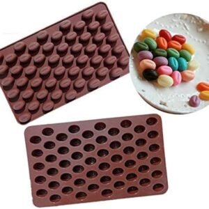 TPV® Silicon 55 Cavity Coffee Beans Brown Chocolate Mould, Ice Mould, Chocolate Decorating Mould