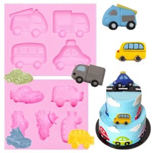 TPV® Silicon 6 Cavity Car Shape Chocolate Mould,Cookie Mould.