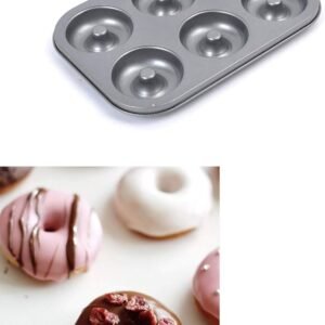 TPV® Silicon 6 Cavity Donut Shape Cake Mould Mousse Cake Mould Cavity Size 9X9X2 Cm