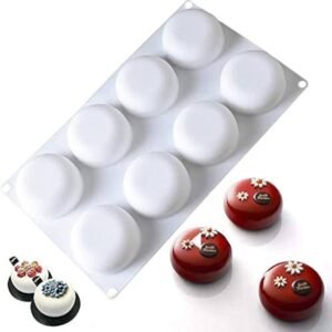 TPV® Silicon 8 In 1 Convex Rounds Design Cake Mould Mousse Cake Mould Silicon Moulds