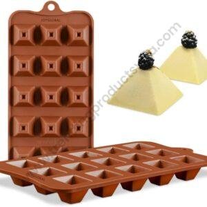 TPV® Silicone 15 Cavity Pyramid Chocolate Mould