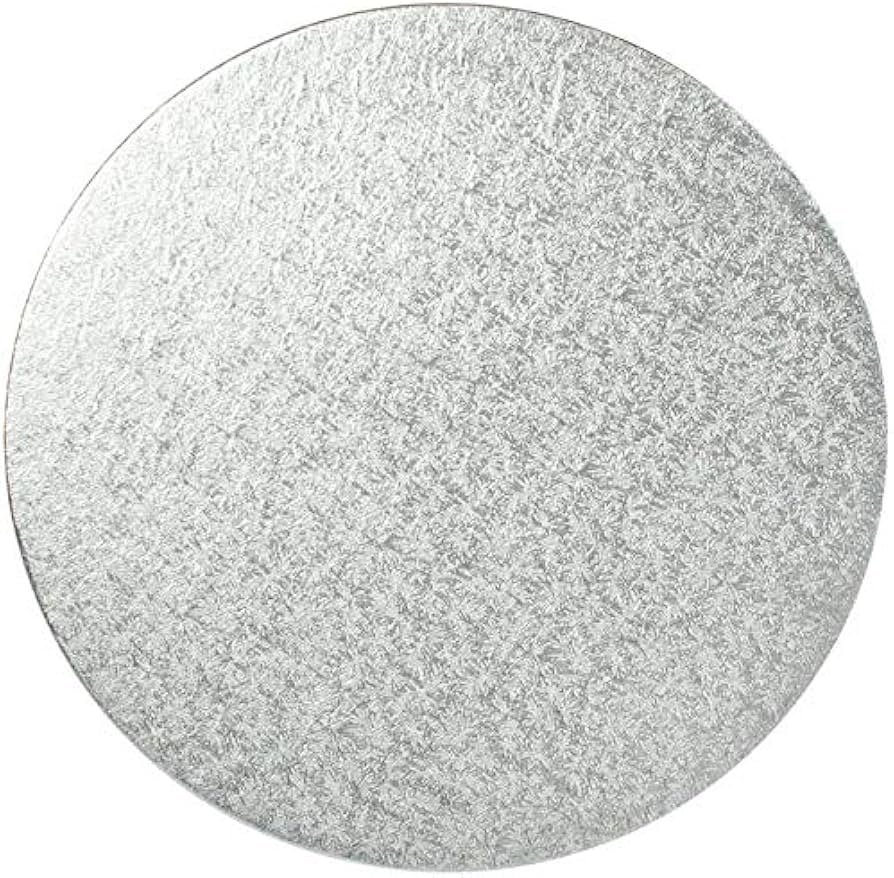 TPV® Silver Round Drum Cake Board Cake Base - 8 Inch