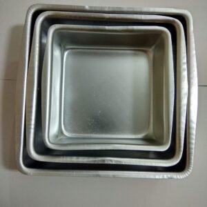 TPV® Square Shape Aluminum 3 In 1 Cake Mould Set Of 3