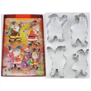 TPV® Stainless Steel 4 Pc Santa Clause Cookie Cutter Fondant Biscuit Cake Fruit Cutter