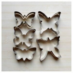 TPV® Stainless Steel 5 Pc Butterfly Cookie Fondant Biscuit Cake Fruit Cutter
