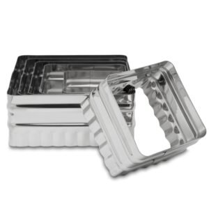 TPV® Stainless Steel Double Sided Square Cutter Set 6 Pc