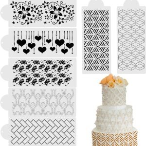 TPV® Wedding Cake Stencil, Cake Border Side Decoration Tool Number (8 Inch)