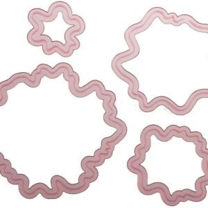 TPV® Whimsical Peony Peonies Flower Cutter Set Of 4 Cutters For Rolled Fondant And Gum Paste