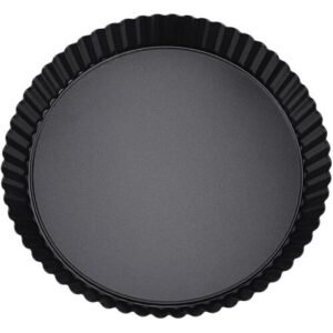 TPV® Baking Pan Pie Dish Tart Pan With Removable Bottom Carban Steel 24Cm. (Heavy Duty)