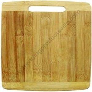 TPV® Bamboo Wooden Kitchen Chopping Cutting Slicing Board Large With Handle For Fruits Vegetables Meat