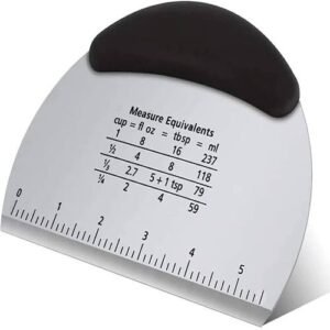 TPV® Bench Scraper  &  Chopper Stainless Steel Dough Scraper Pastry Cutter Chopper With Measurements