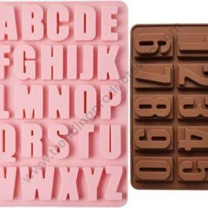 TPV® Big Alphabet And Numbers Silicone Mold For Chocolates