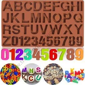 TPV® Big Alphabet And Numbers Silicone Mold For Chocolates