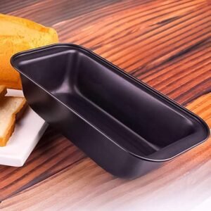 TPV®- Bread Loaf Nonstick Bread Baking Pan Tray Mould Carbon Steel Bread Loaf Pans - Black, 25 cm