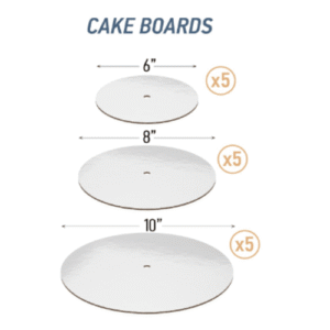 TPV® Cake Card - 3 Tier Square Assorted Cake Card 6 ,8 ,10 Inch Each Size 2Pcs
