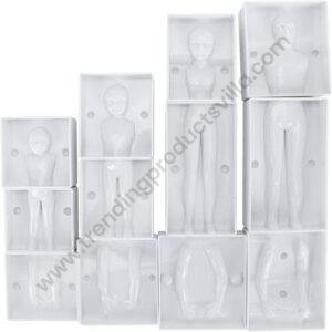 TPV® Cake Mold 4 Set Fondant C Cake Figure Mold Family Set Human Body Decorating Mould For Men Women Children