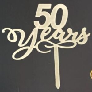 TPV® Mirror Shimmer Shining  Acrylic Cake Topper Number 50