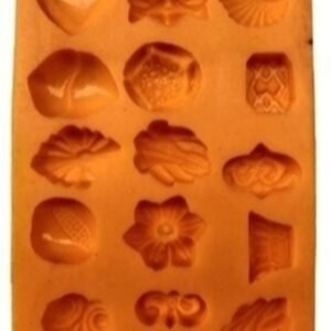 TPV® Silicone Marzipan Mould 15-Cavity Big Slab Marzipan Mould, Christmas Sweet Chocolate Mould
