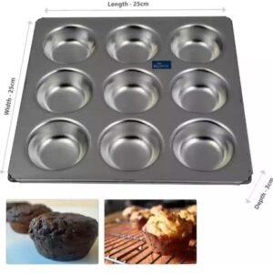 TPV® 9 In 1 Aluminium Muffin Mould Cupcake Mould
