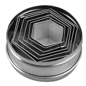 TPV® 6Pcs Hexagon Shape Stainless Steel Cookie Cutter,Cutter Bakeware Mould Biscuit
