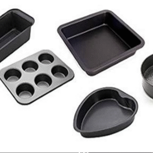 TPV® Carbon Steel With Teflon Coated Baking Mould (Round+Square+Heart+Bread+6 Cavity Muffin)