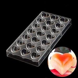 TPV® Chocolate Mold, Sweet Candy Diy Mold 21 Mini Heart Shaped Clear Plastic Pc Handmade Chocolate Making Mold Pastry Dessert Baking Pan Cake Decoration Tool