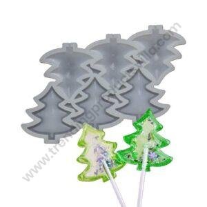 TPV® Christmas Tree Lollipop Silicone Chocolate Mould Ice Chocolate Mould Diy Handmade Baking