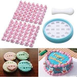 TPV® Cookie Biscuit Stamp Number Letter Stamper Uppercase Alphabet Numbers Fondant Cake Mold Cookie Cutter Press Stamp For Decorations Embosser Cutter Fondant Diy Tool