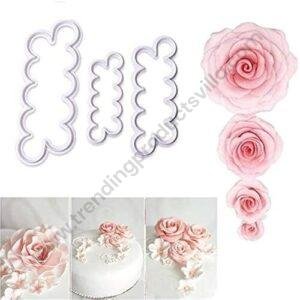 TPV® Easiest Rose Ever Cutter For Cake Decorating Set Of 3 Cake Decorating