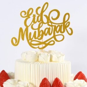 TPV® Eid Mubarak Cake Topper, Ramadan Islamic Photo Prop Muslim Islam Celebration Eid Party