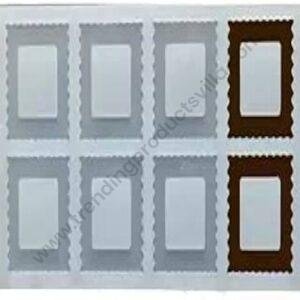 TPV® Garnishing Chocolate Mould For Cake 8 Cavity Square Frill Design Shape Pattern Garnishing Sheet For Cake Decoration (Multicolor)