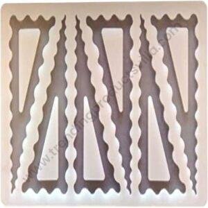 TPV® Garnishing Chocolate Mould For Cake 6 Cavity Triangle Frill Design Shape Pattern Garnishing Sheet For Cake Decoration