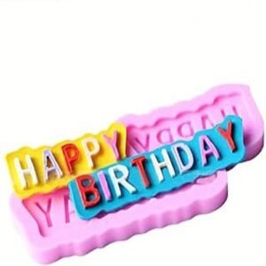 TPV® Happy Birthday Diy Happy Birthday Shape Sugarcraft Silicone Mold Letter Gumpaste Chocolate Mould