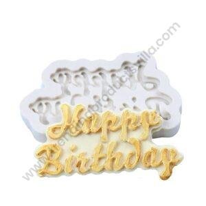 TPV® Happy Birthday Shape Sugarcraft Silicone Molds Letter Gumpaste Chocolate Fondant Cake Decorating Tools